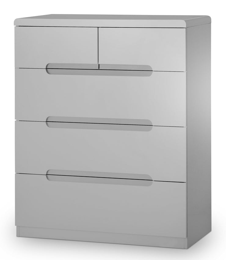 Manhattan 3+2 Drawer Chest - Grey