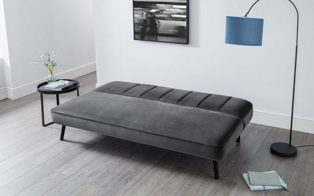 Miro Curved Back Sofabed - Grey Velvet