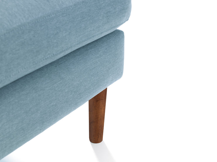 Monza Ottoman - Blue Linen