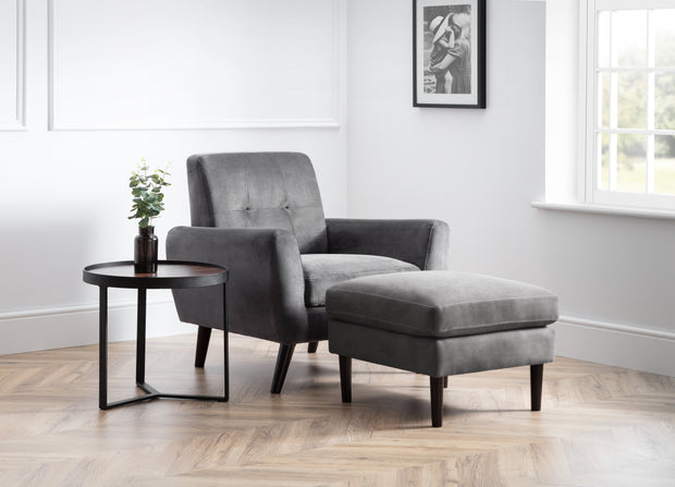 Monza Chair - Grey Velvet