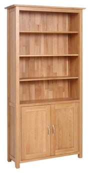 New Oak Bookcase with Cupboard
