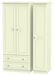 Pembroke 3 Door 2 Left Drawer Wardrobe