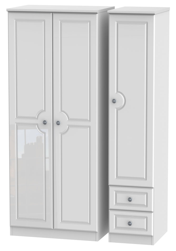 Pembroke 3 Door 2 Drawer Plain Wardrobe