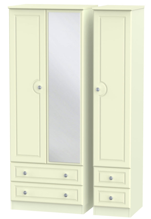 Pembroke 3 Door 4 Drawer Tall Mirror Wardrobe