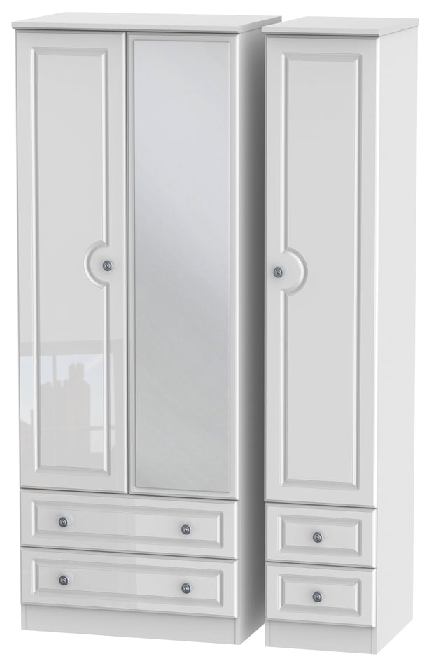 Pembroke 3 Door 4 Drawer Tall Mirror Wardrobe