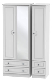 Pembroke 3 Door 4 Drawer Tall Mirror Wardrobe