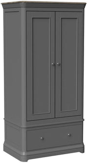 Pebble Double Wardrobe with Drawer