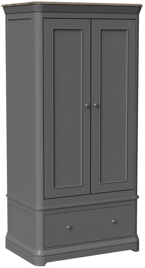Pebble Double Wardrobe with Drawer