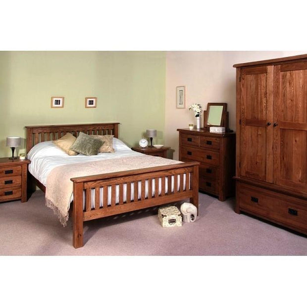 Rustic Oak Single Dressing Table Mirror
