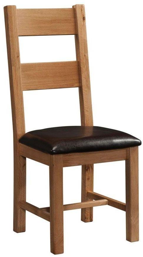 Dorset Rustic Oak Ladder Back Dining Chair