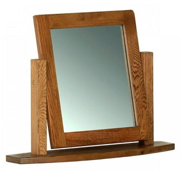 Rustic Oak Single Dressing Table Mirror
