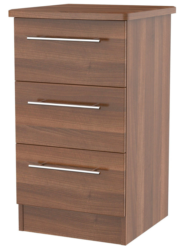 Sherwood 3 Drawer Bedside Cabinet