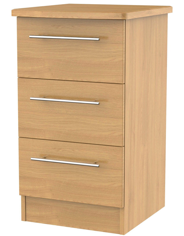 Sherwood 3 Drawer Bedside Cabinet