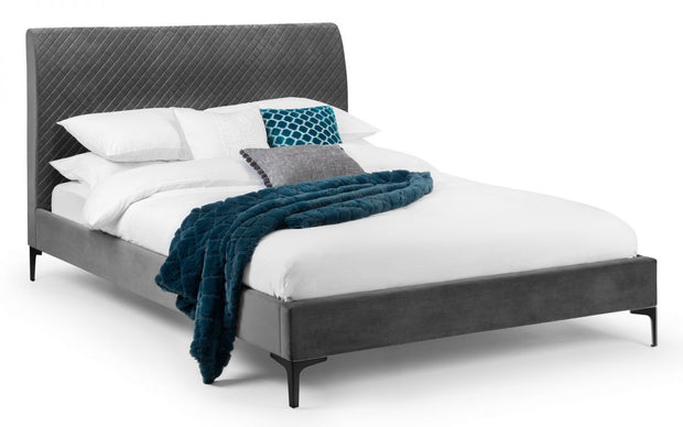 Sanderson Diamond Quilted Velvet Bed