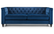 Sandringham 3 Seater Sofa - Blue Velvet