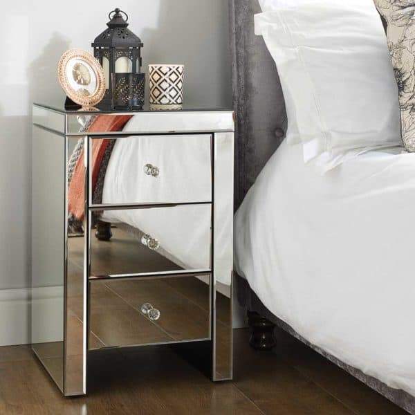 Seville 3 Drawer Bedside Table