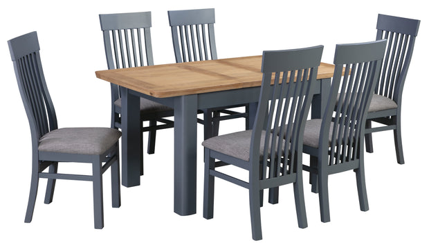 Treviso Midnight Blue 4'0 Extension Dining Set (4 Chairs)