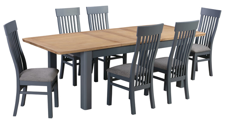 Treviso Midnight Blue 6'0 Extension Dining Set (6 Chairs)