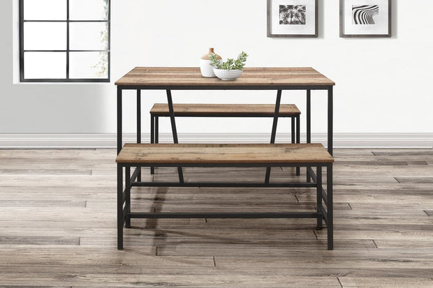 Urban Dining Table And Bench Set