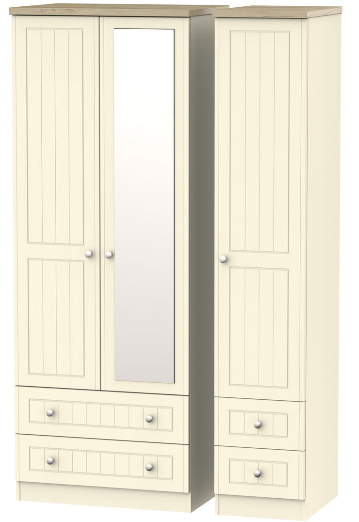 Vienna 3 Door 4 Drawer Tall Combi Wardrobe