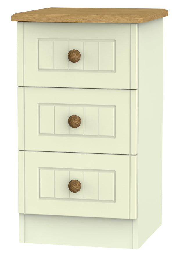 Warwick 3 Drawer Bedside Cabinet