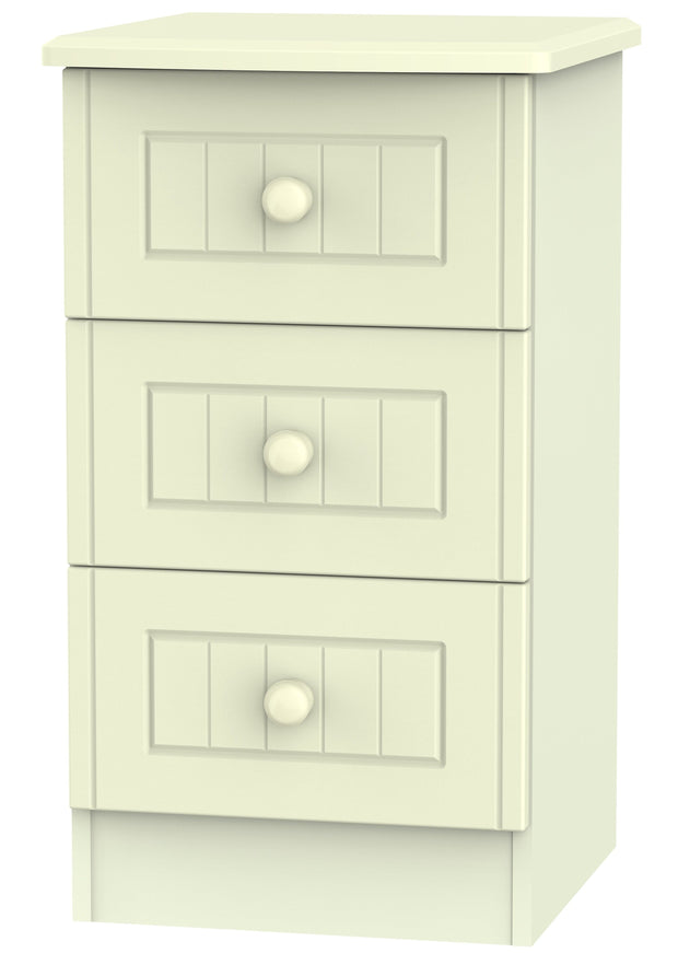 Warwick 3 Drawer Bedside Cabinet