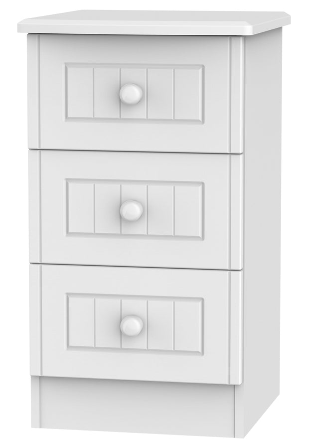 Warwick 3 Drawer Bedside Cabinet