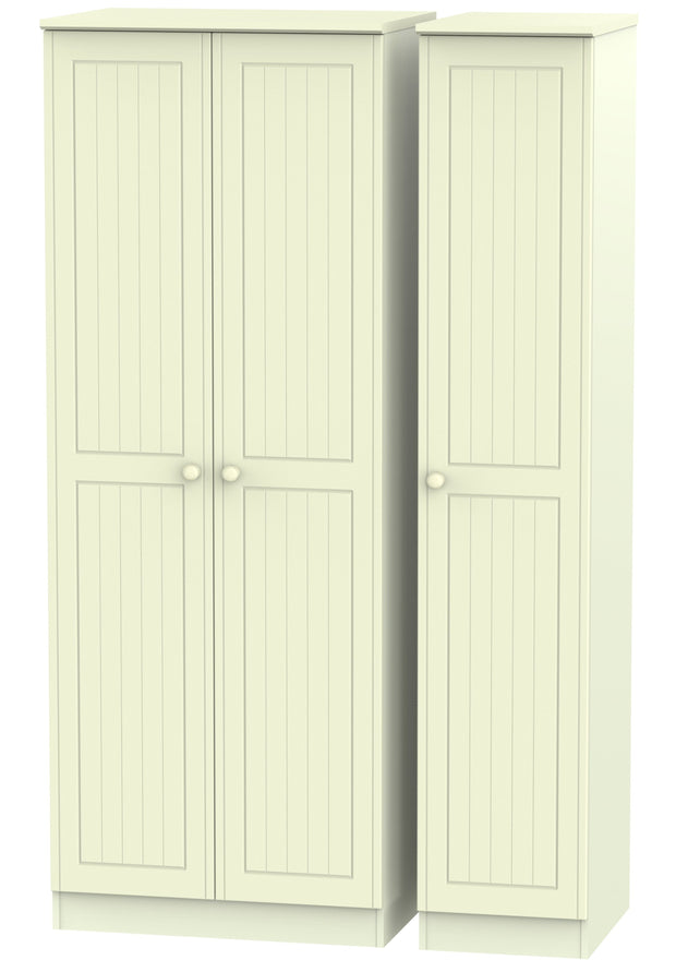 Warwick 3 Door Tall Plain Wardrobe