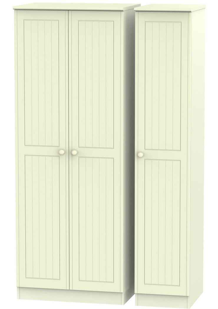Warwick 3 Door Tall Plain Wardrobe