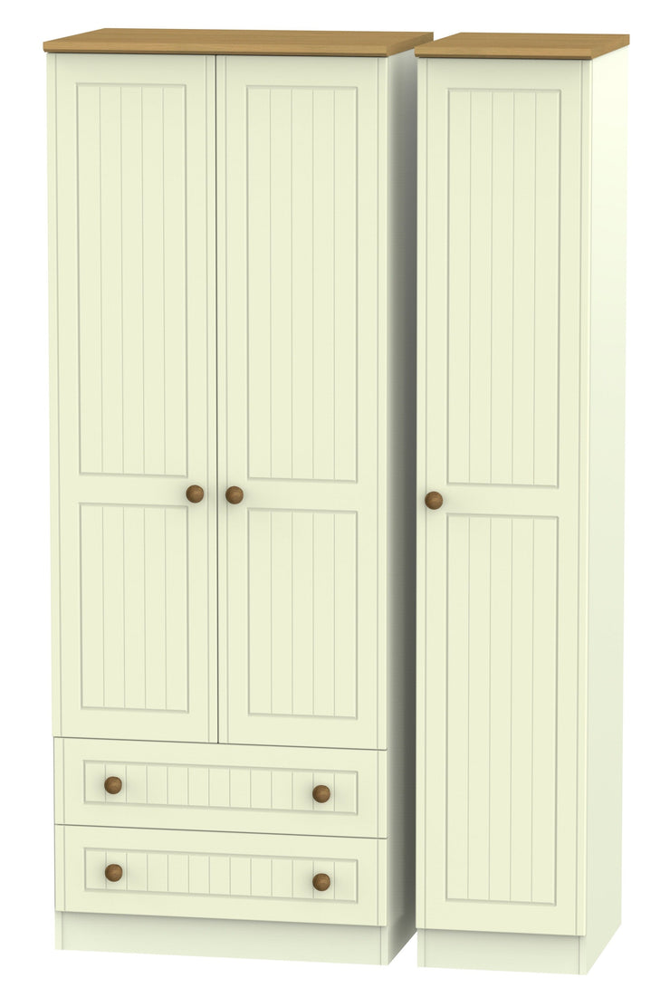 Warwick 3 Door 2 Left Drawer Tall Wardrobe