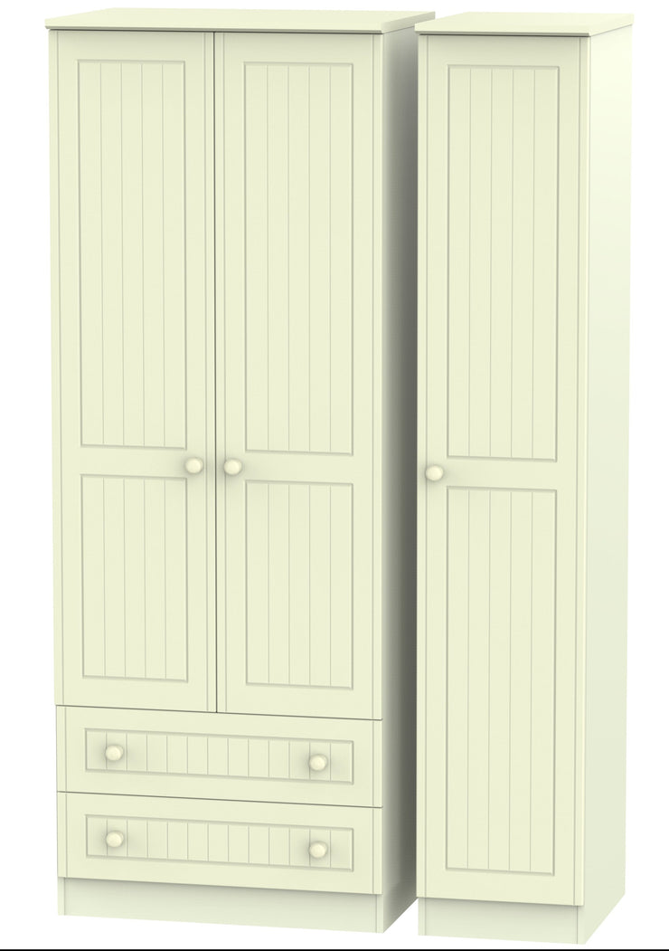 Warwick 3 Door 2 Left Drawer Tall Wardrobe