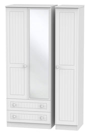 Warwick 3 Door 2 Left Drawer Tall Mirror Wardrobe