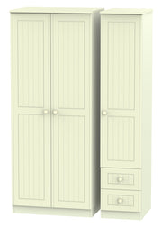 Warwick 3 Door 2 Right Drawer Plain Wardrobe