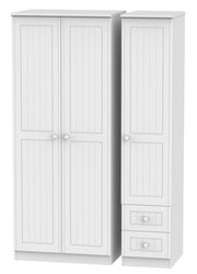 Warwick 3 Door 2 Right Drawer Plain Wardrobe