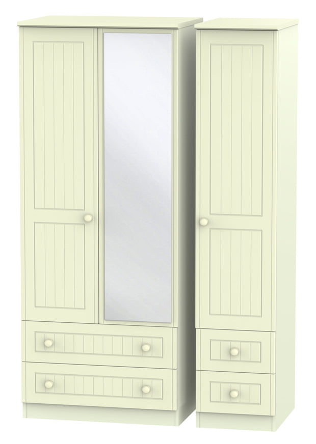 Warwick 3 Door 4 Drawer Mirror Wardrobe