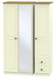 Warwick 3 Door 2 Right Drawer Mirror Wardrobe