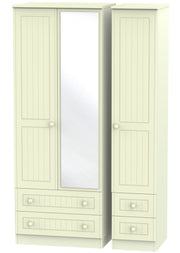 Warwick 3 Door 4 Drawer Tall Mirror Wardrobe