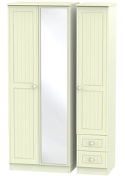 Warwick 3 Door 2 Right Drawer Tall Mirror Wardrobe