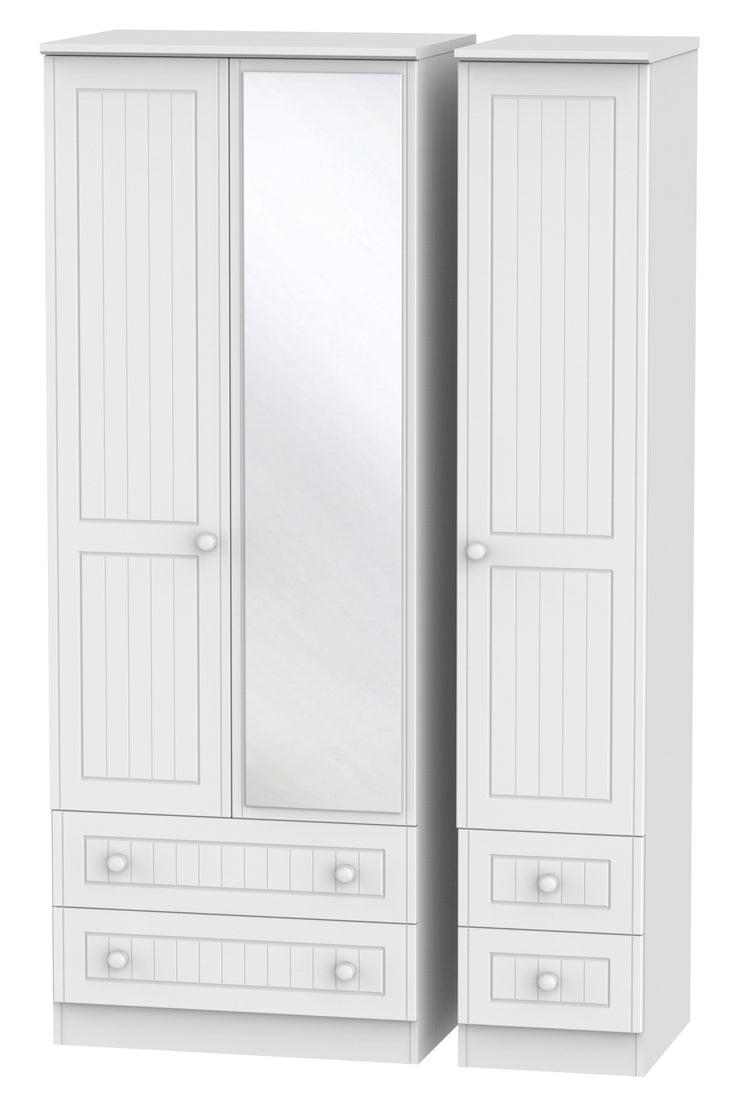 Warwick 3 Door 2 Right Drawer Tall Mirror Wardrobe