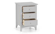 Cameo 3 Drawer Bedside Table - Dove Grey