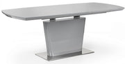 Como High Gloss Extending Dining Table - Grey