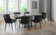 Como High Gloss Extending Dining Table - Grey