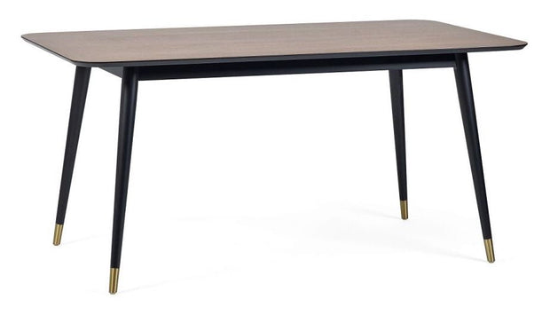 Findlay Rectangular Dining Table - Walnut & Black