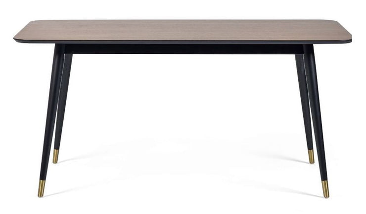 Findlay Rectangular Dining Table - Walnut & Black