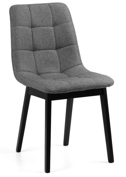 Hayden Panelled Dining Chair - Grey Linen