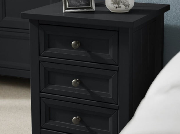 Maine 3 Drawer Bedside - Anthracite