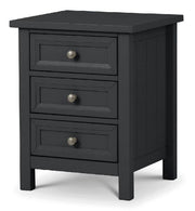 Maine 3 Drawer Bedside - Anthracite