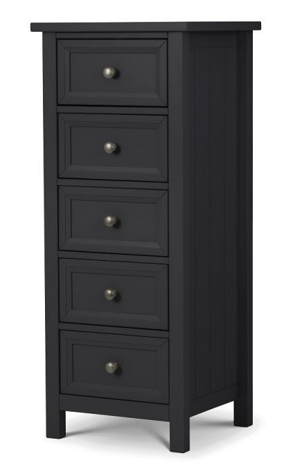 Maine 5 Drawer Tall Chest - Anthracite