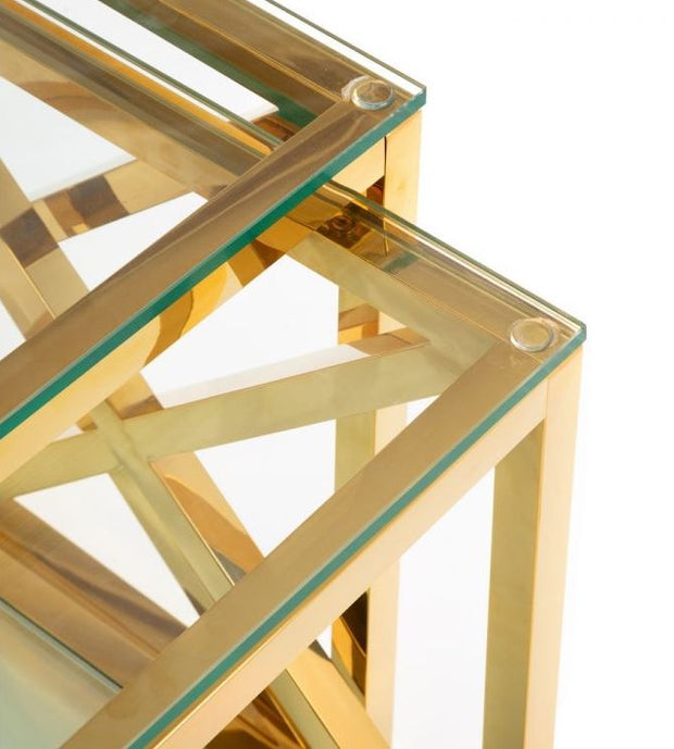 Miami Nest Of Tables - Gold