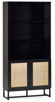 Padstow Tall Bookcase - Black